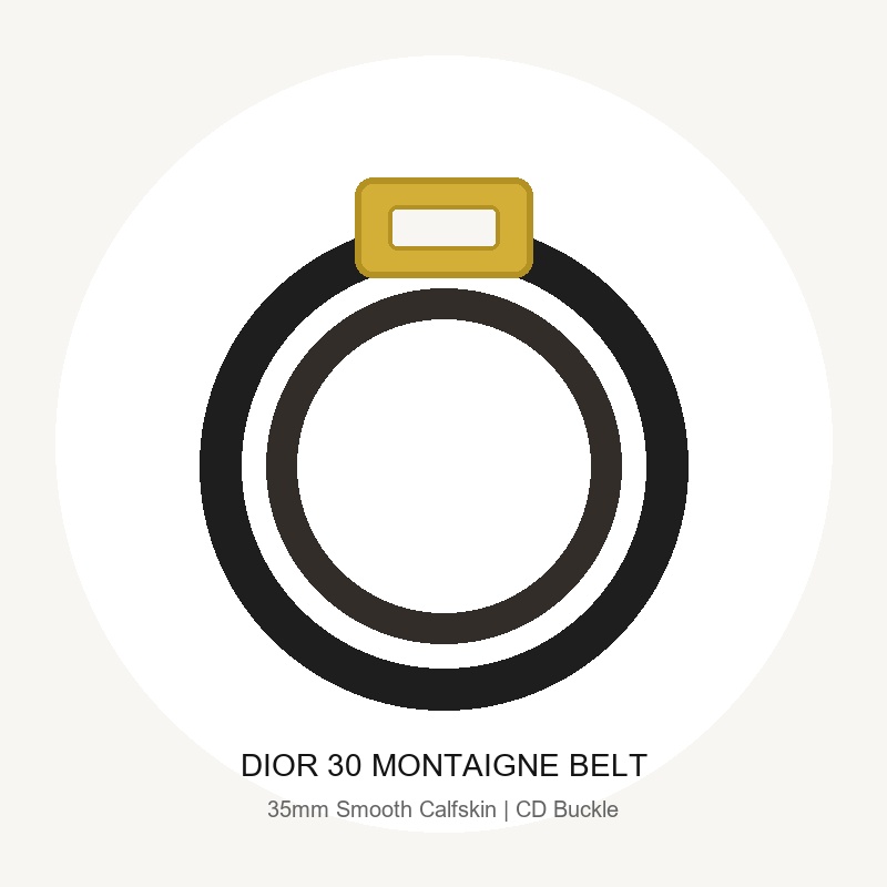 Dior 30 Montaigne Reversible Belt