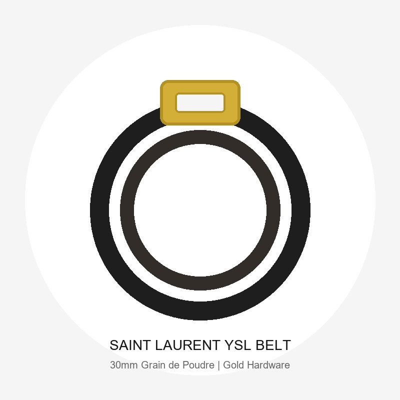 Saint Laurent YSL Buckle Belt